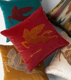 Etro - Exeter embroidered velvet cushion