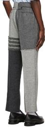 Thom Browne Wool 4-Bar Frayed Trousers