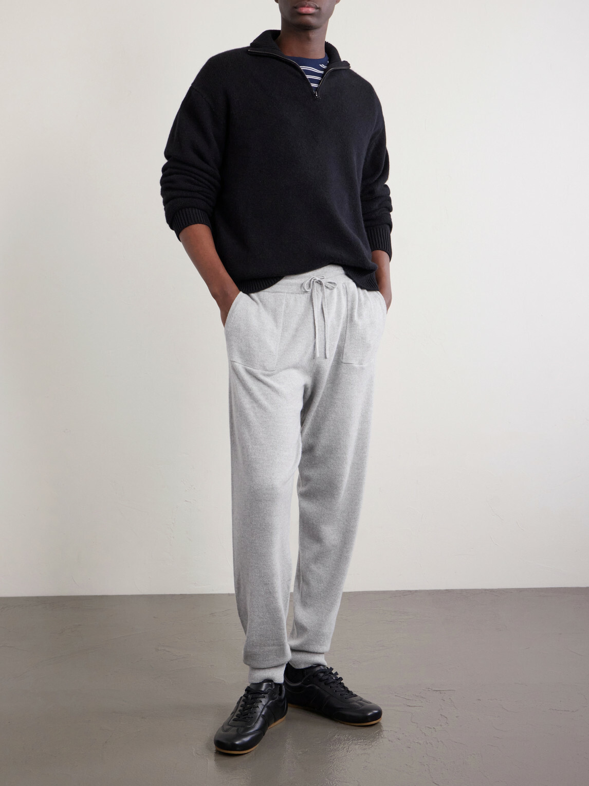 Mr P. - Tapered Merino Wool and Cashmere-Blend Sweatpants - Gray