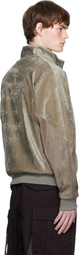 Toga Virilis Khaki Velvet Track Jacket