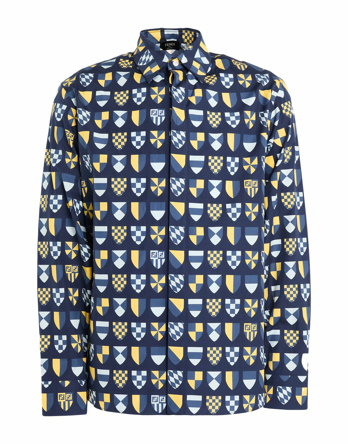Fendi Mens Shirt Midnight in Blue