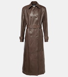 Nour Hammour Tate suede trench coat