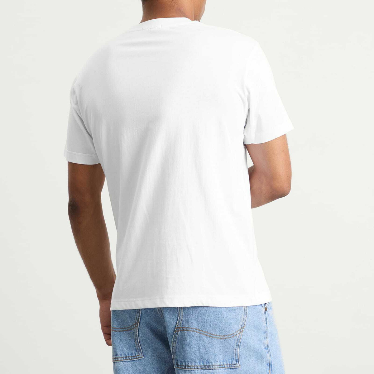 Dime Men's Classic Cross Stitch T-Shirt in White