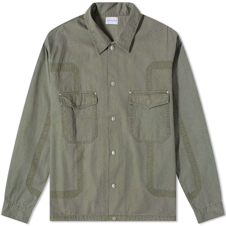 Photo: John Elliott Cotton Poplin Frame II Snap Overshirt