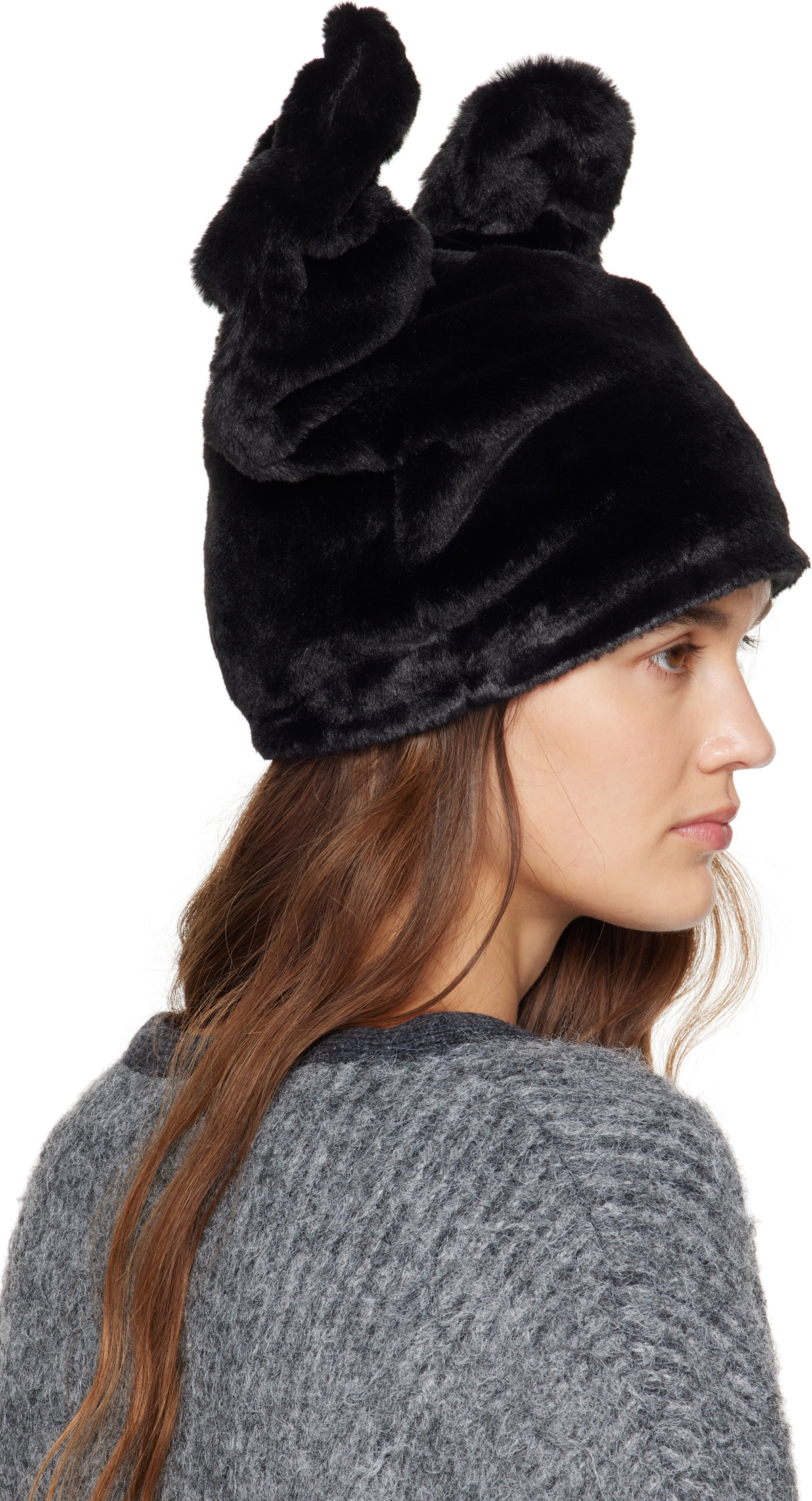 OPEN YY Black Fleece Wire Beanie