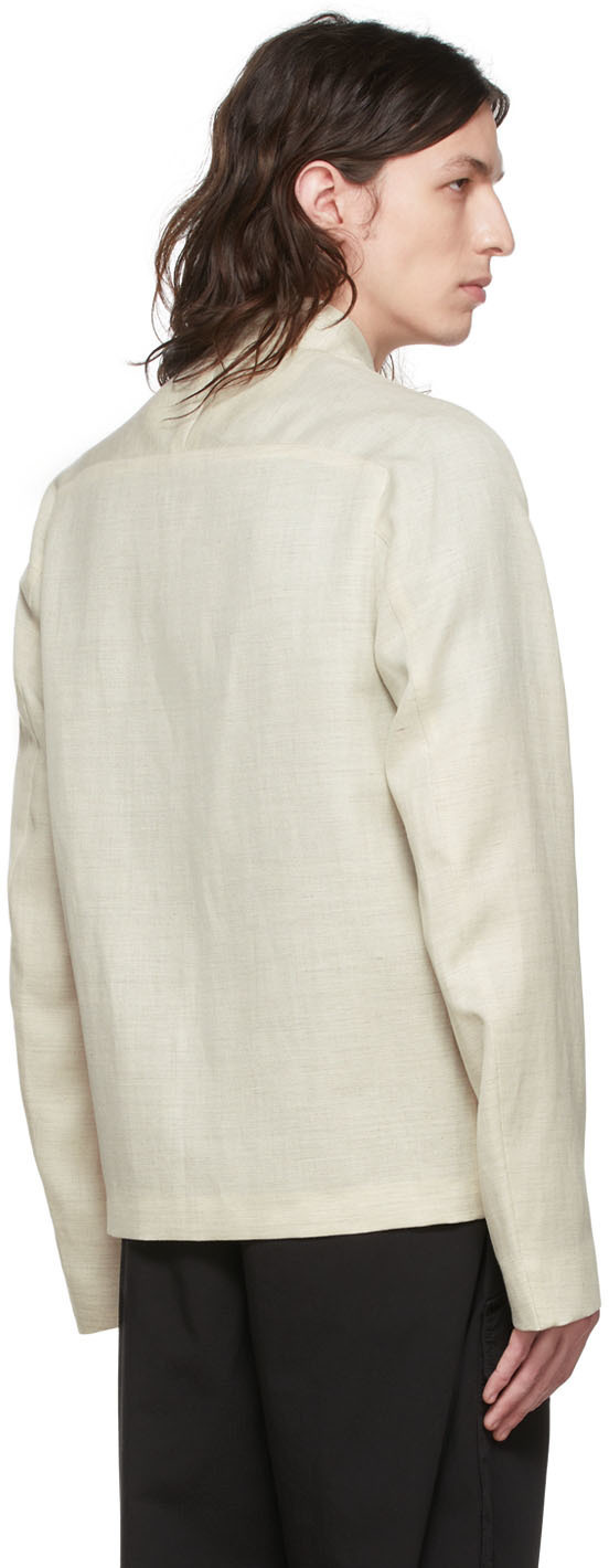 Ermenegildo Zegna Couture Off-White Wool Jacket