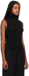 Vince Black Sleeveless Turtleneck