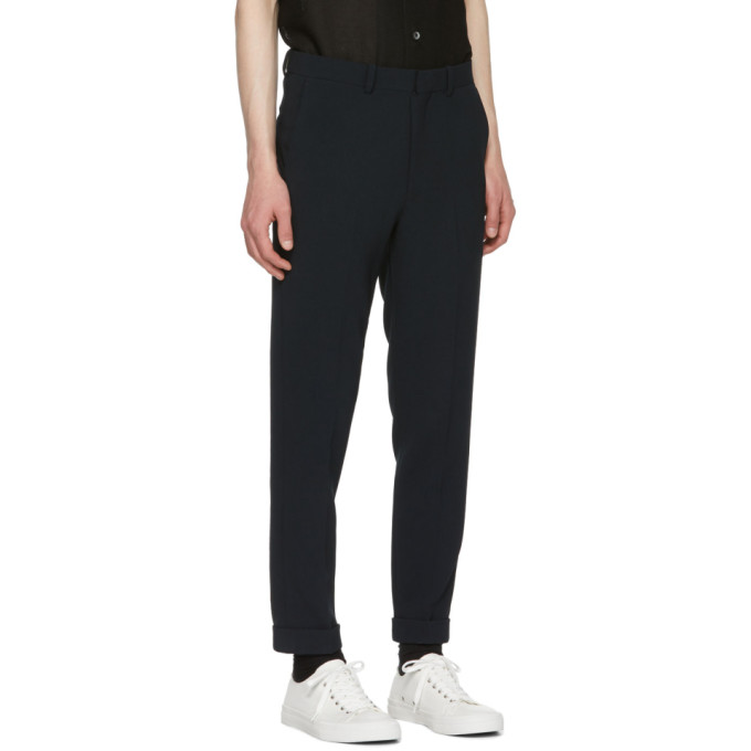 N.Hoolywood Navy Central Pleat Trousers N.Hoolywood