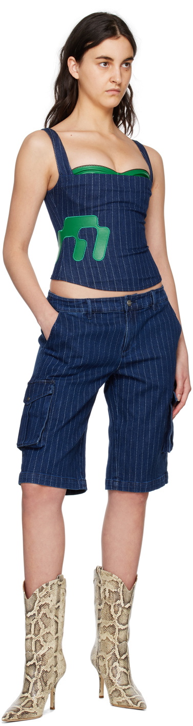 Miaou Blue Dune Denim Shorts
