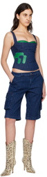 Miaou Blue Dune Denim Shorts