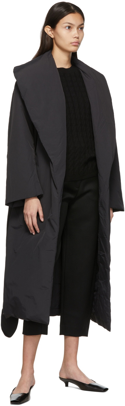 toteme robe coat black