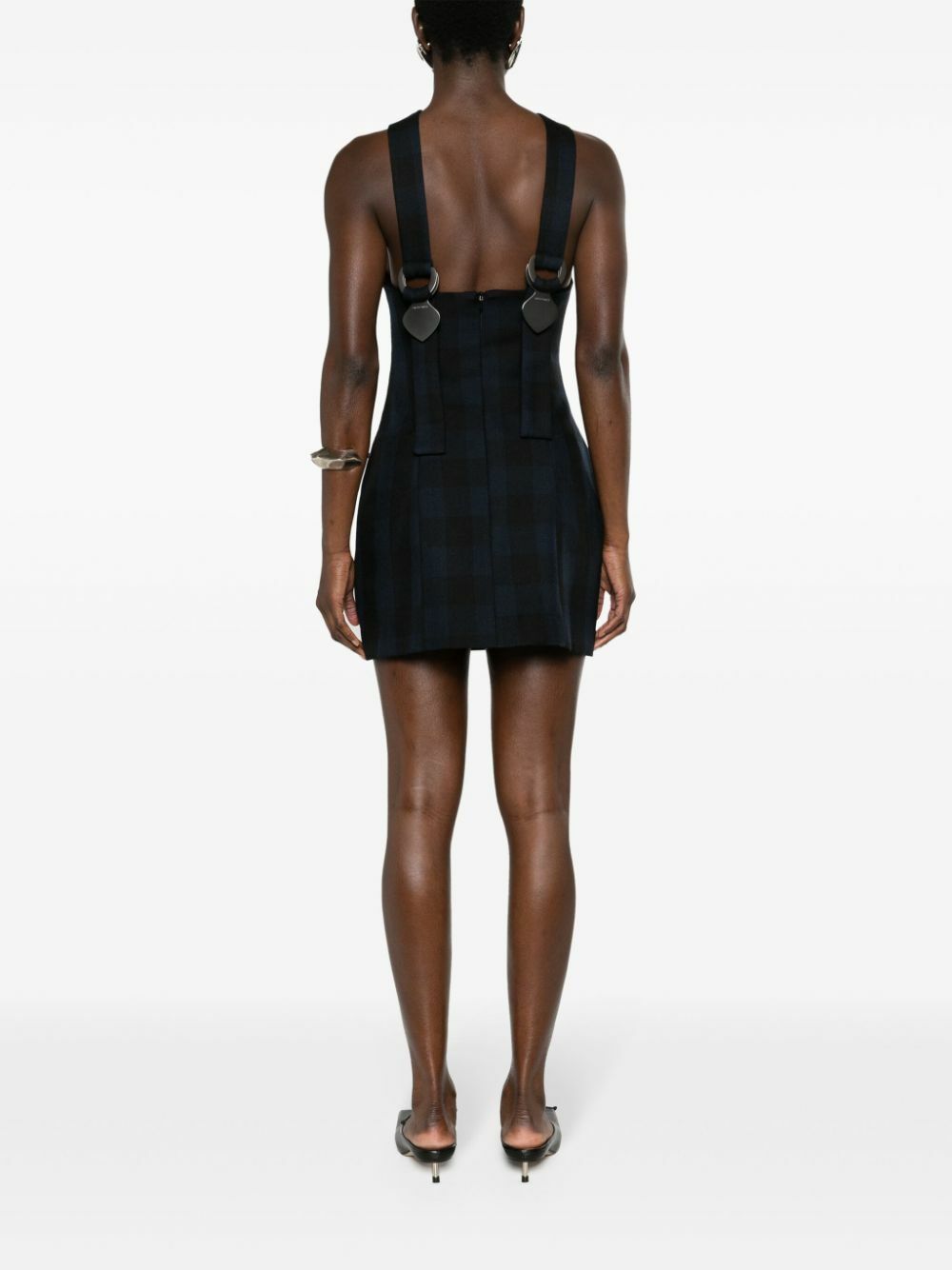 Sinead O'Dwyer Blue Tie Wool Minidress