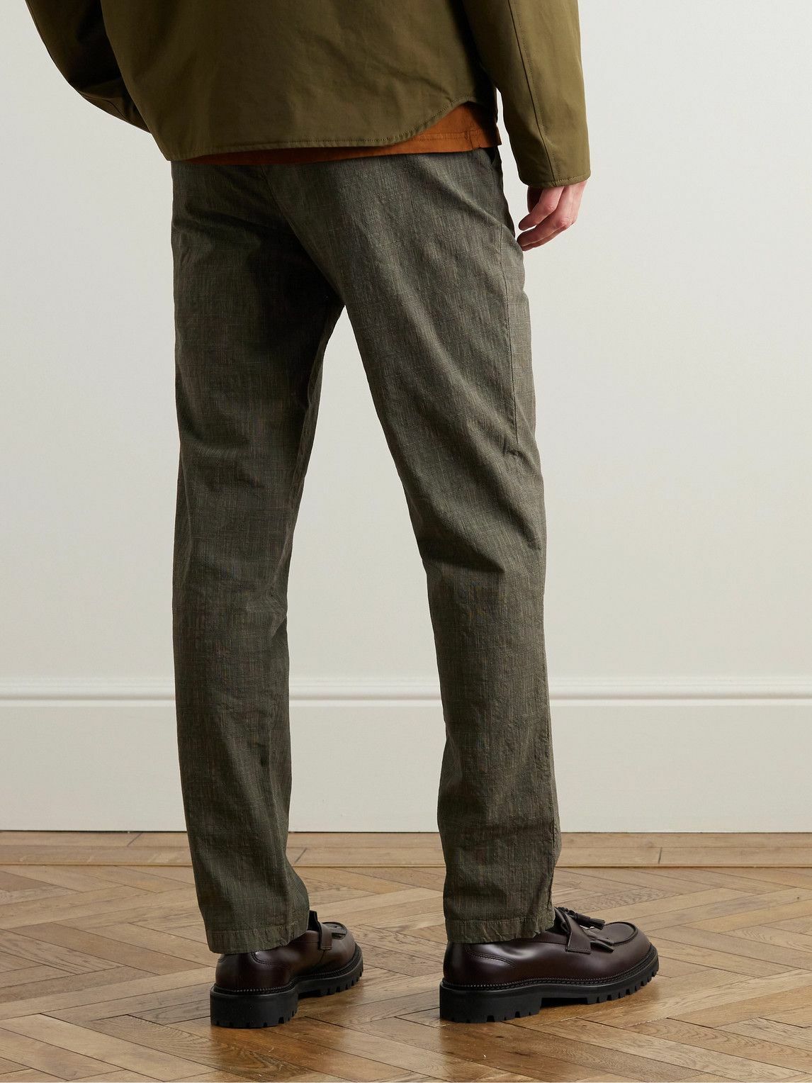 Mr P. - Slim-Fit Pleated Virgin Wool-Blend Twill Trousers - Green Mr P.