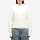 Good American Women's Crewneck Sweater in Cloud White