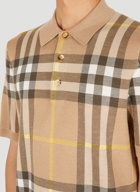 Check Polo Shirt in Beige