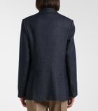 Eleventy Herringbone wool, cotton, and cashmere blazer