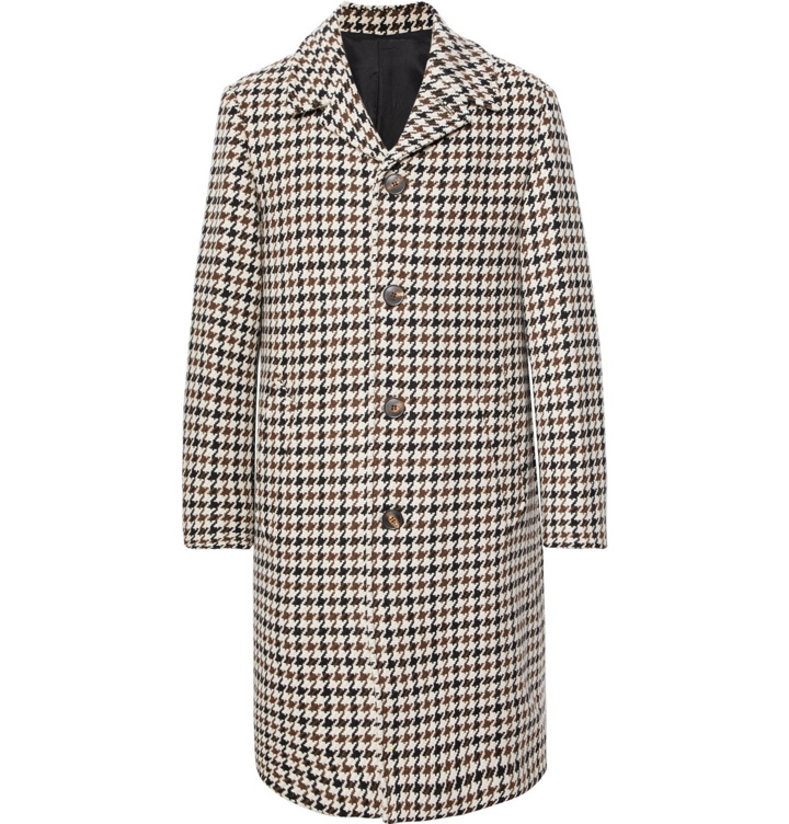 Photo: AMI - Houndstooth Wool-Blend Overcoat - Brown