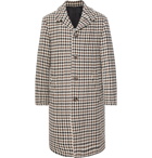 AMI - Houndstooth Wool-Blend Overcoat - Brown
