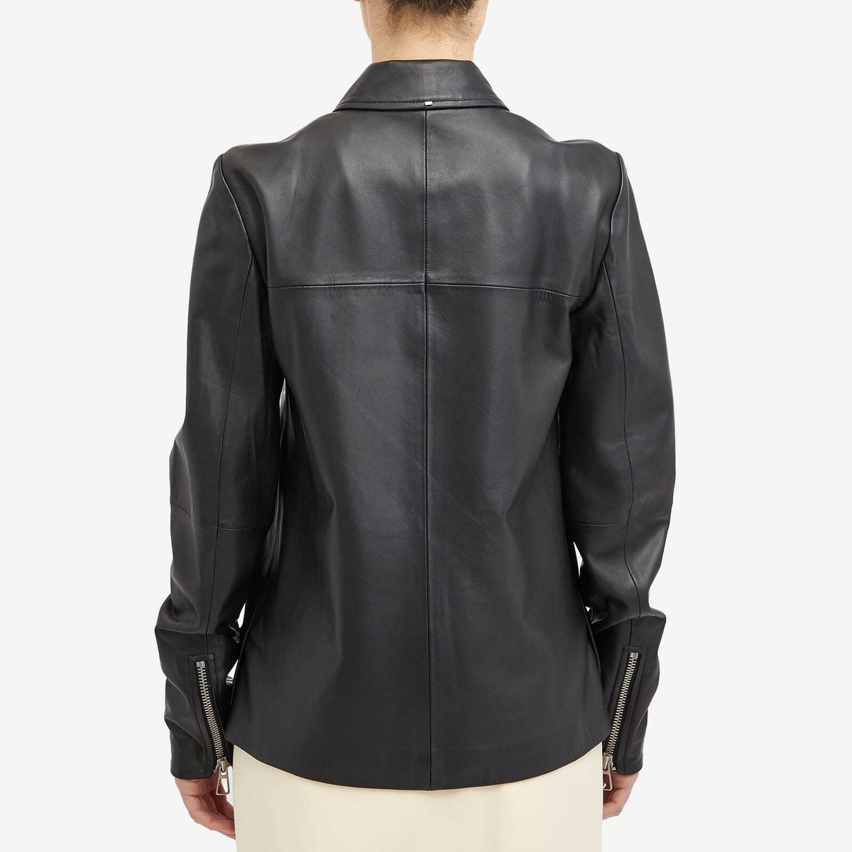 Sportmax Women's Gel Leather Jacket in Black