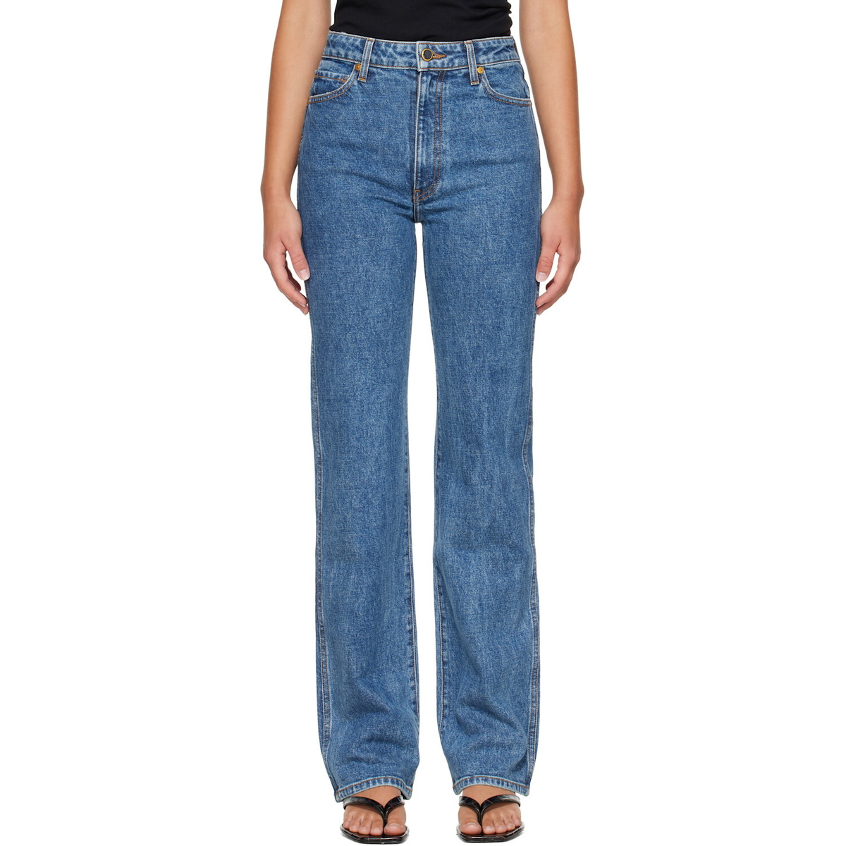 KHAITE Blue Danielle Stretch Jeans