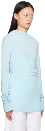 Paris Georgia SSENSE Exclusive Blue Long Sleeve T-Shirt