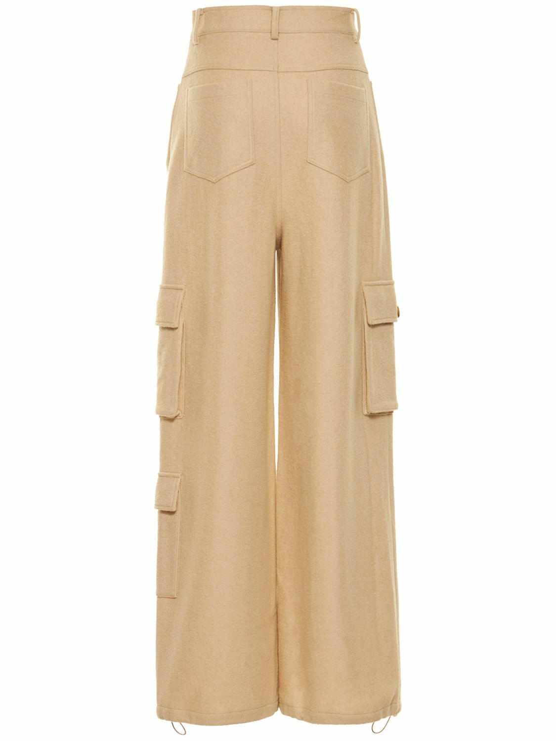THE FRANKIE SHOP - Hailey Boiled Wool Cargo Pants The Frankie Shop