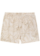 Boss Printed Shell Swim Shorts Beige
