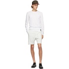 Fendi White Wool Punched Check Sweater