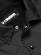 Neighborhood - Brooks Logo-Appliquéd Nylon Jacket - Black