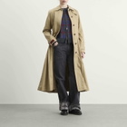 Damson Madder Women's Sofia Pleated Trench Coat in Stone