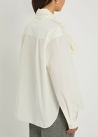 Forte_forte Bow-detail Taffeta Shirt Cream