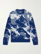 Fusalp - Mountain Logo-Appliquéd Merino Wool-Jacquard Sweater - Blue