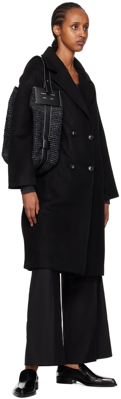 THIRD FORM Black Double-Breasted Coat