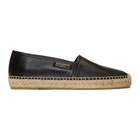 Saint Laurent Black Leather Espadrilles