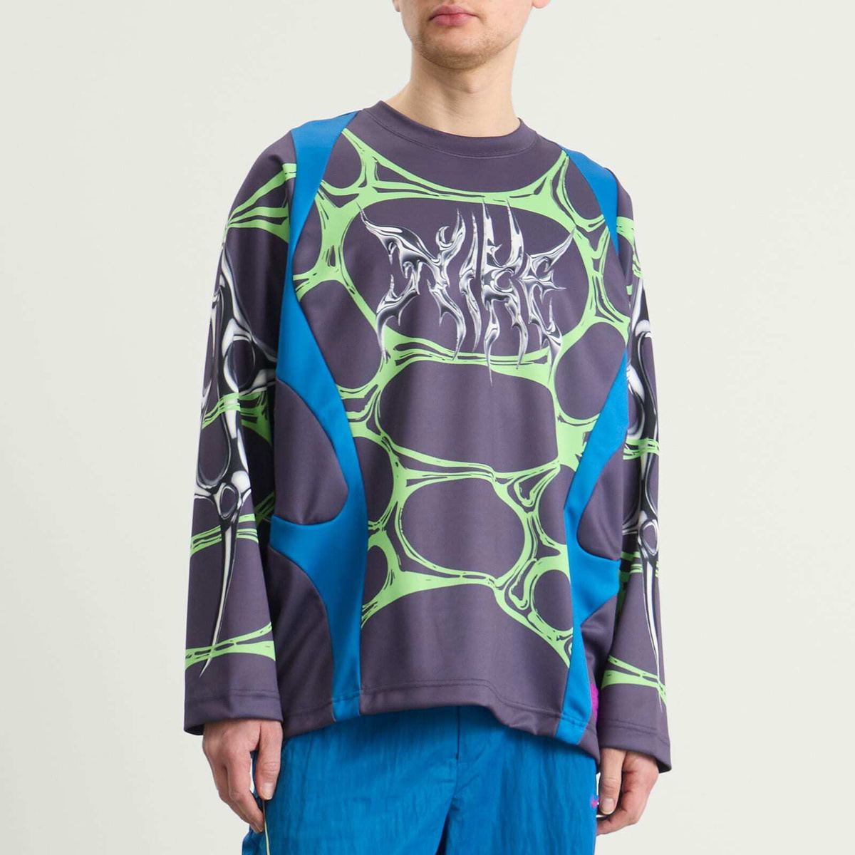 Nike Men's Project F.R.O.G. Jelly Cage Jersey Top in Brilliant Blue/Dark Raisin/Vivid Purple