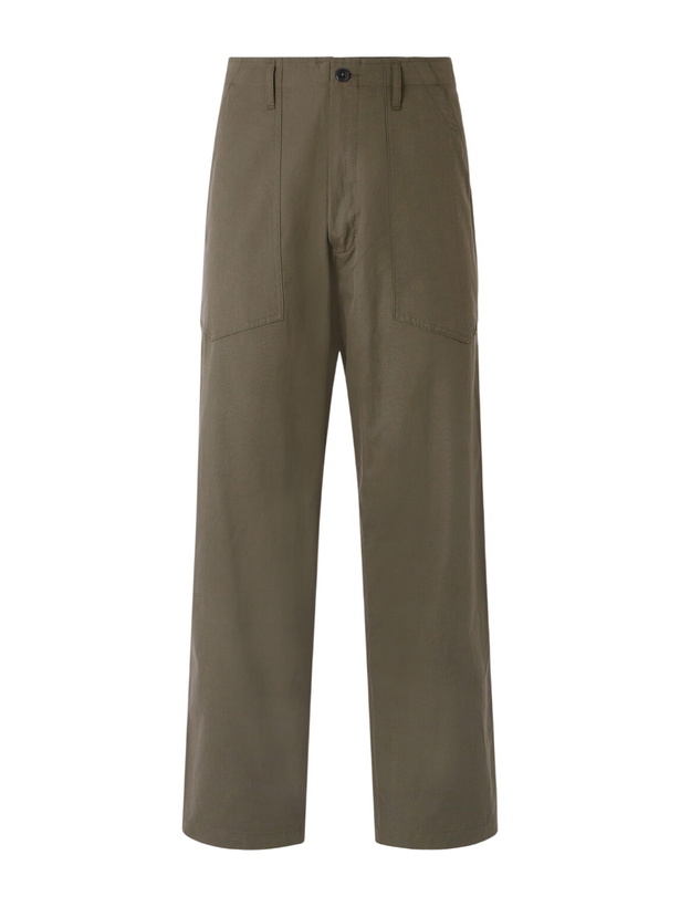 Photo: Monitaly - Fatigue Wide-Leg Cotton Trousers - Green