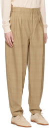 LEMAIRE Brown Pleated Trousers