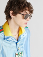 Gucci Eyewear - Aviator-Style Gold-Tone and Rubber Sunglasses