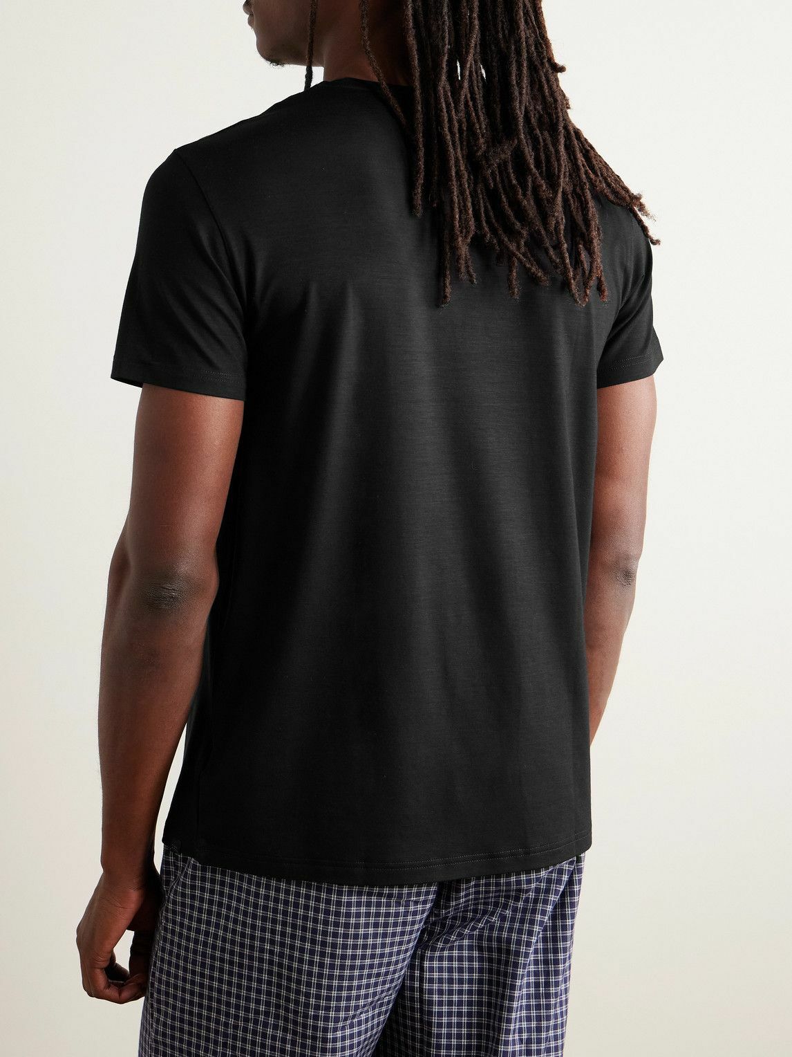 Derek Rose - Basel Stretch Micro Modal-Jersey T-Shirt - Black