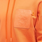 Loewe Men's Anagram Patch Pocket Hoody in Orange