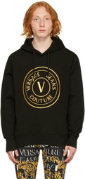 Versace Jeans Couture Black V-Emblem Hoodie