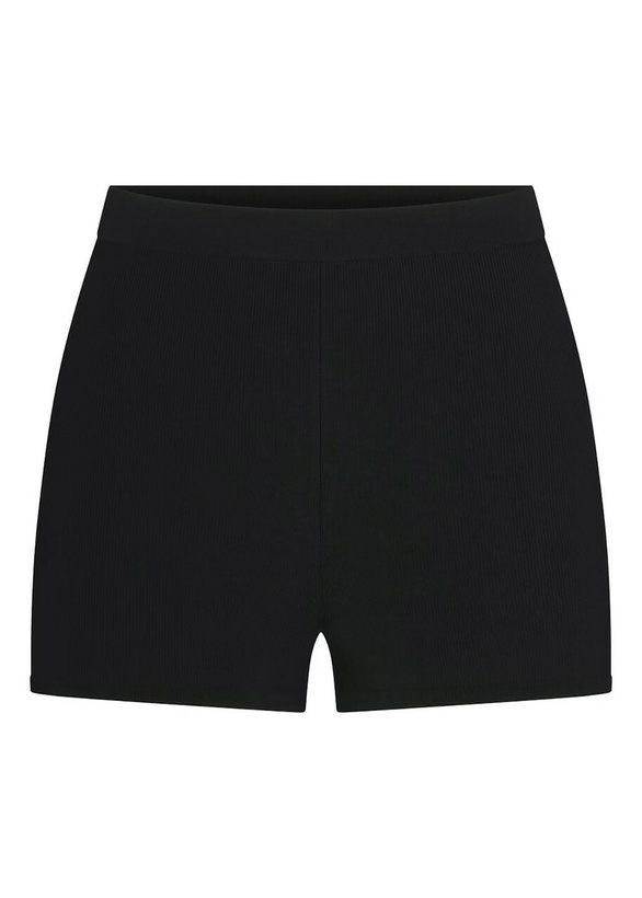 Photo: Skims High-waisted Knit Shorts Black