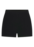 Skims High-waisted Knit Shorts Black