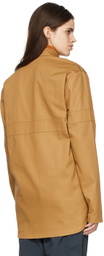 GR10K Khaki Firepanel Zip Overshirt Jacket
