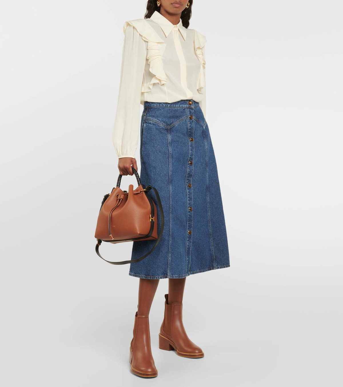 Chloé Mallo leather ankle boots Chloe