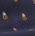 Gucci - 7.5cm Logo-Jacquard Silk-Twill Tie - Blue