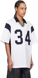 AMBUSH White & Navy Sports Designed Shirt