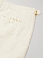 Orlebar Brown - Griffon Straight-Leg Cotton and Linen-Blend Trousers - Neutrals