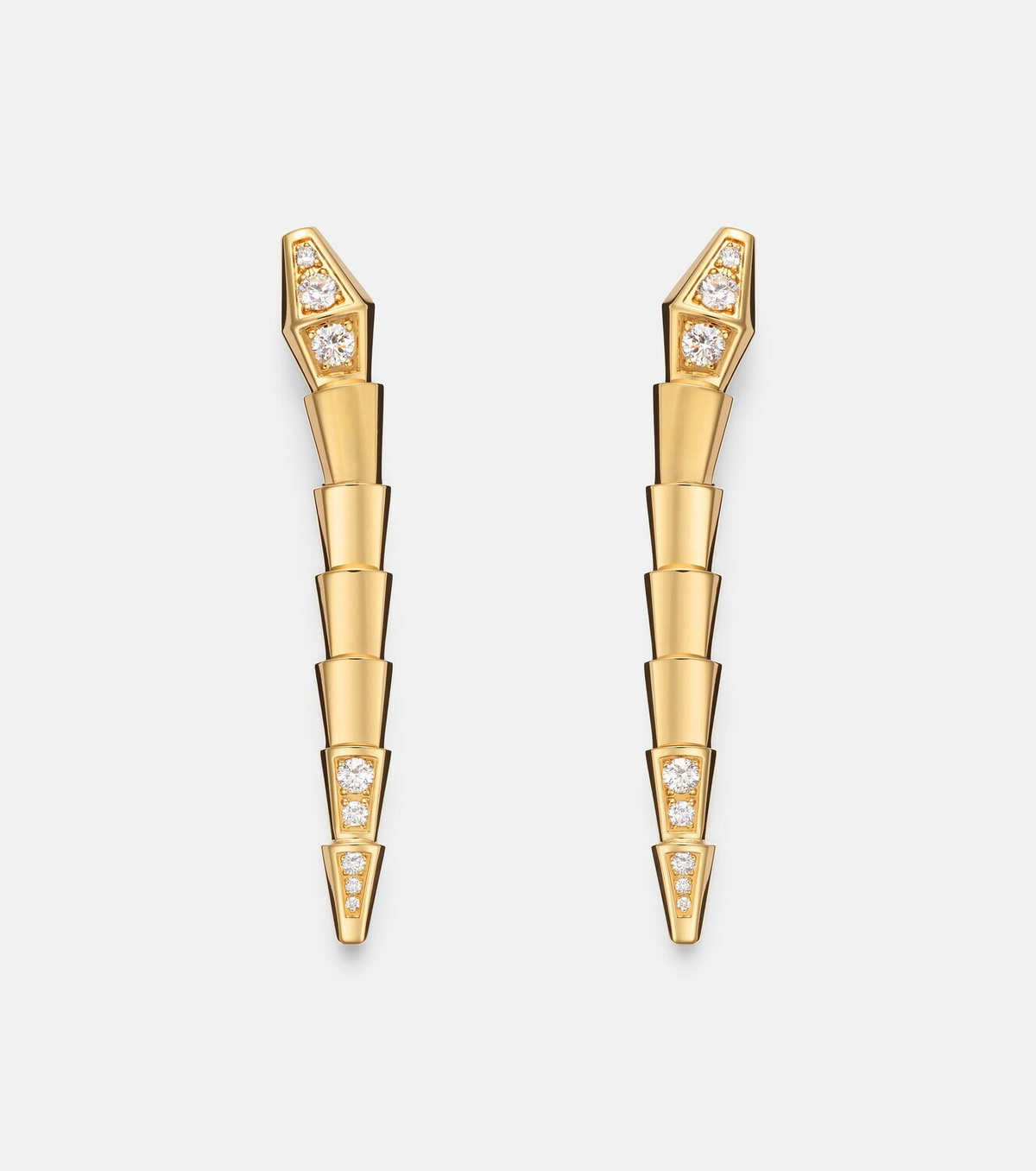 Bvlgari Serpenti Viper 18kt gold drop earrings with diamonds