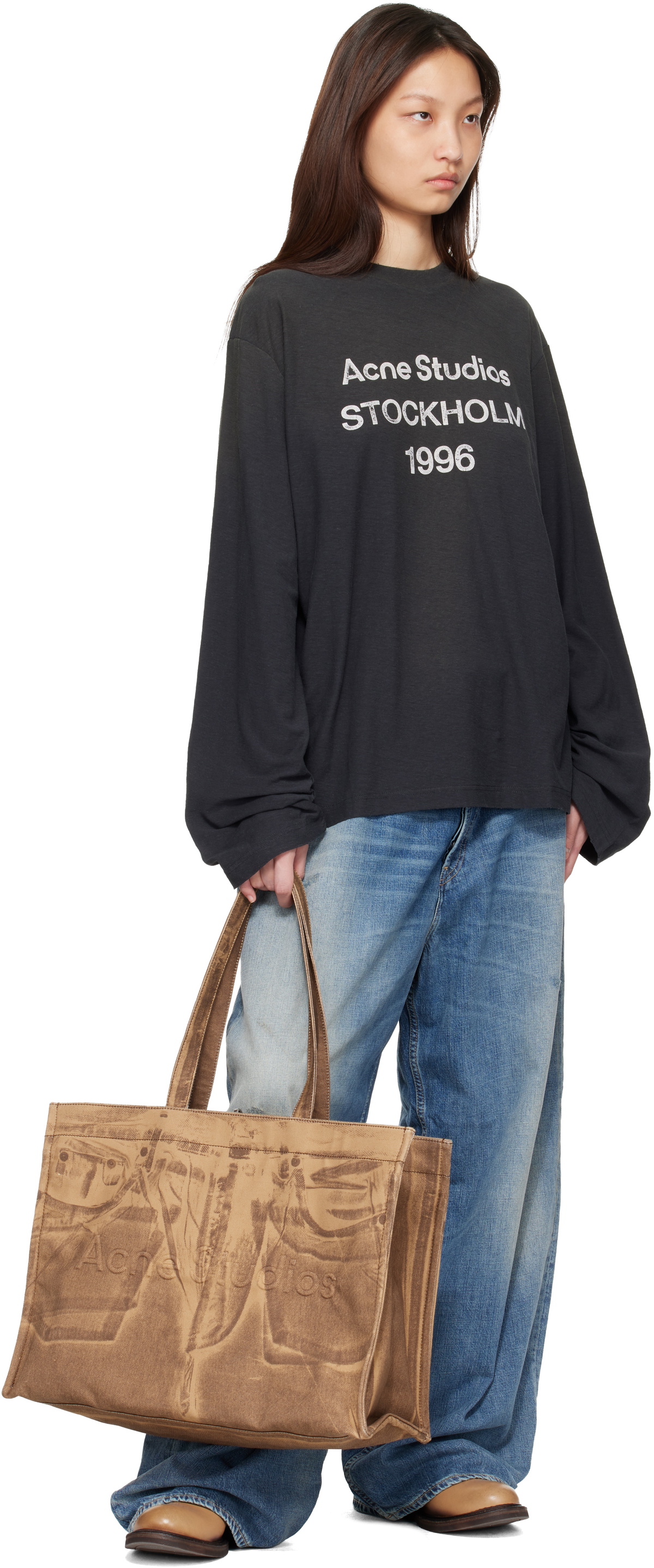 Acne Studios Black Sprayed 1996 Logo T-shirt